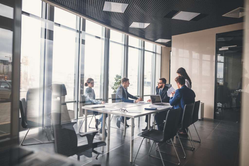 Business meeting in an office