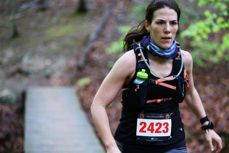 Erin running in a race